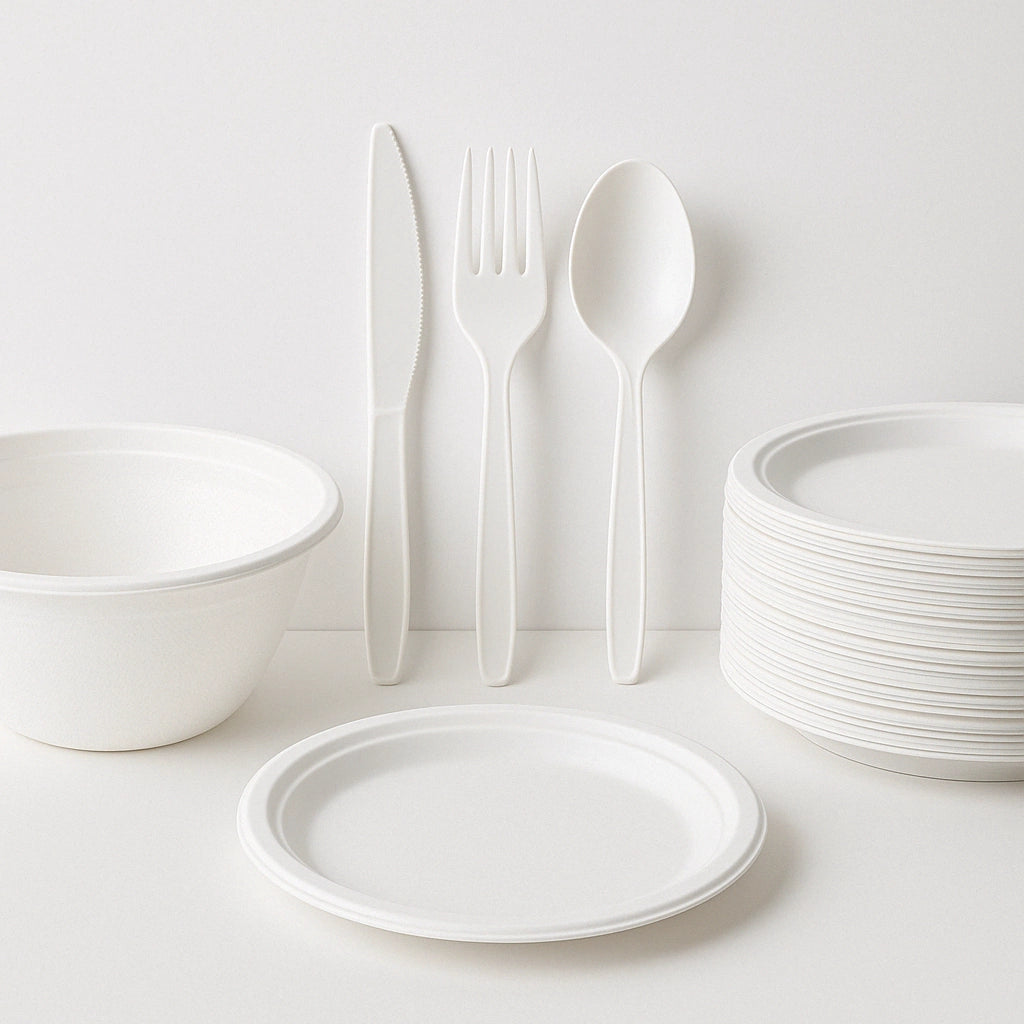 Sincdoo PLA Disposable Cutlery Set – Biodegradable, Compostable & Plastic-Free