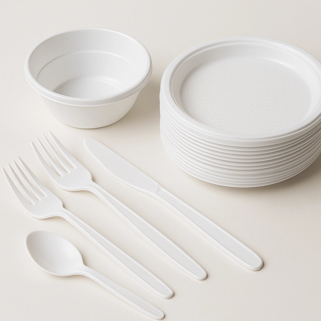 Sincdoo PLA Disposable Cutlery Set – Biodegradable, Compostable & Plastic-Free