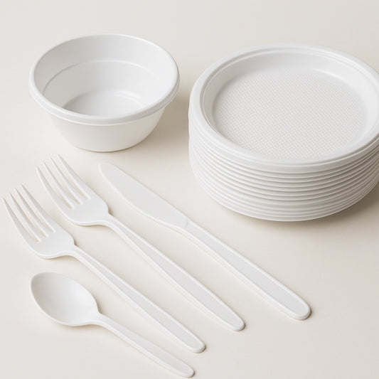 Sincdoo PLA Disposable Cutlery Set – Biodegradable, Compostable & Plastic-Free