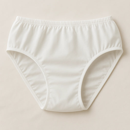 Flat view of PLA + modal disposable underwear, showing breathable, soft, and eco-friendly design for short-term wear.