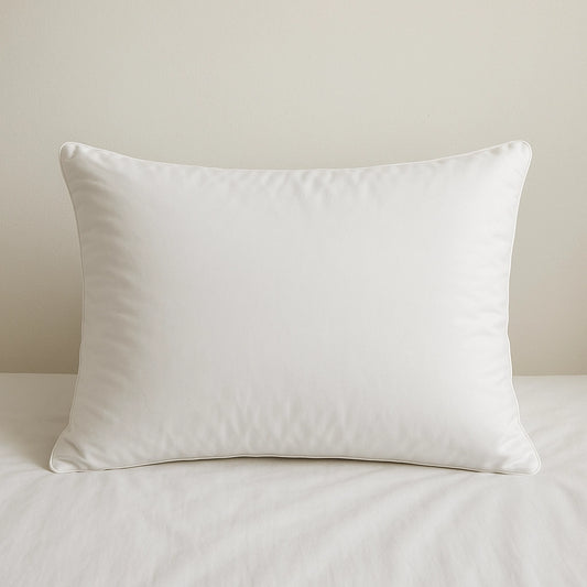 Front view of Sincdoo PLA pillow, made from PLA fabric with PLA fiber filling, offering antibacterial properties and microplastic-free comfort for a healthier sleep.