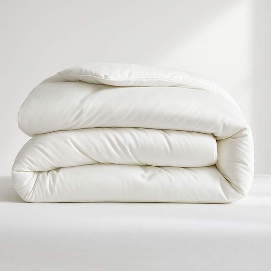 Sincdoo PLA quilt folded neatly, showcasing its luxurious, eco-friendly PLA and Modal blend fabric, designed for optimal comfort and warmth.