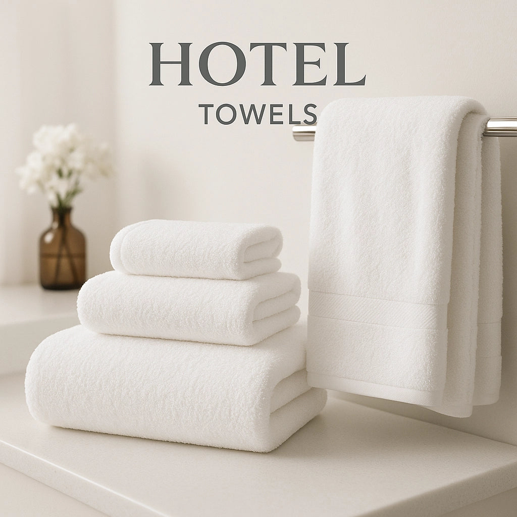 PLA towel placed in a hotel setting, showcasing the sustainable and eco-friendly textile, supporting corporate ESG goals and environmental responsibility.