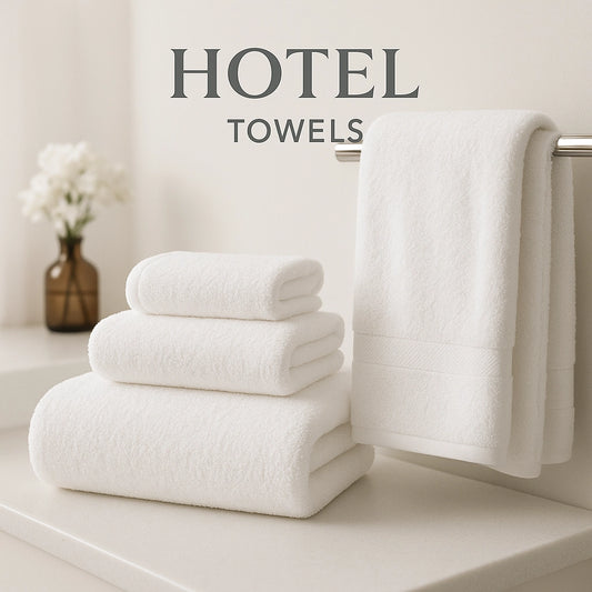 PLA towel placed in a hotel setting, showcasing the sustainable and eco-friendly textile, supporting corporate ESG goals and environmental responsibility.