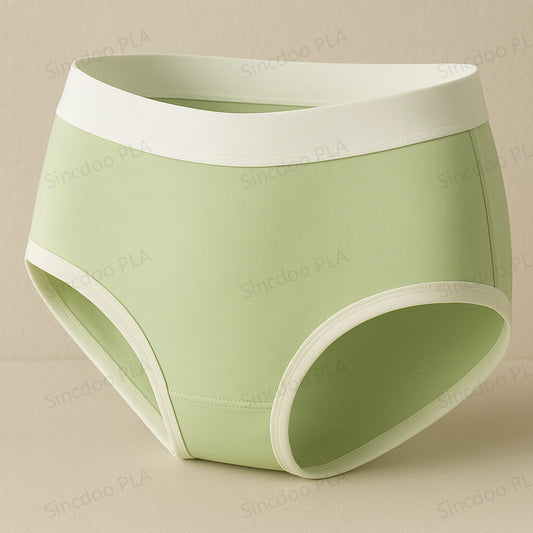 3D front view of Sincdoo women's PLA underwear, made from eco-friendly PLA fabric, offering breathable and comfortable fit for all-day wear.