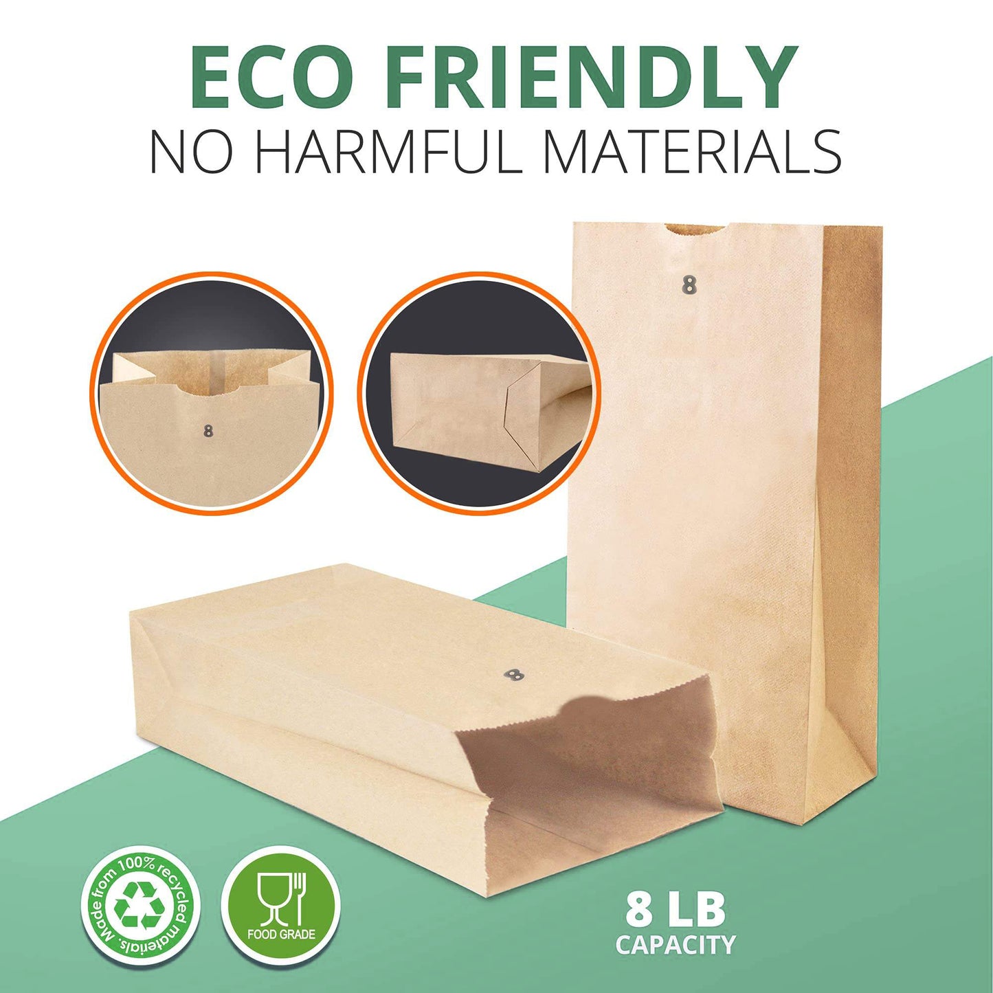 Sincdoo PLA-Coated Paper Bag – Biodegradable, Oil-Resistant Food Packaging