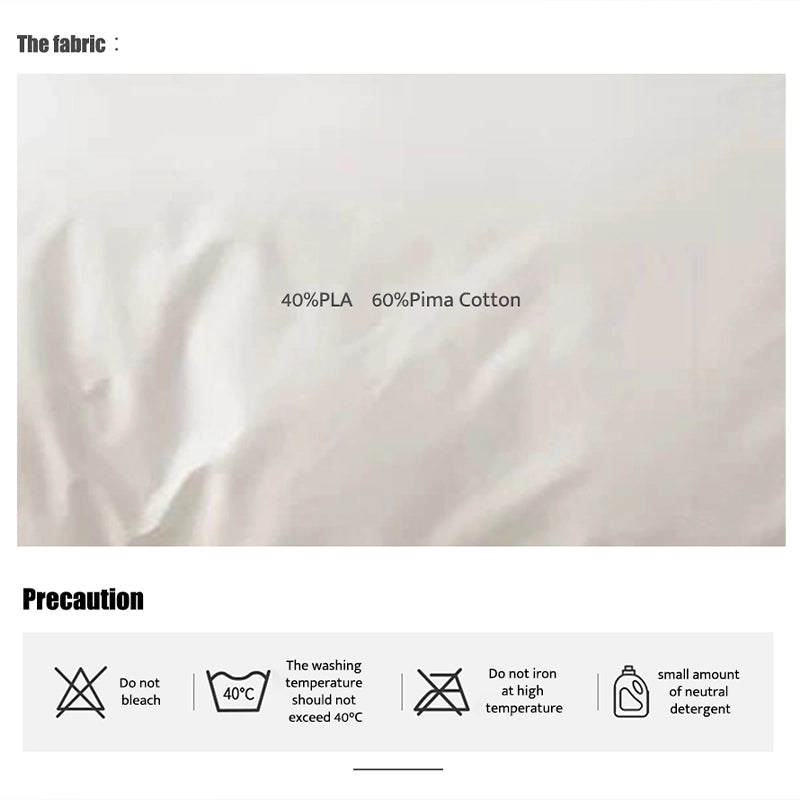 Care instructions for Sincdoo PLA bedding – machine washable and eco-friendly maintenance.