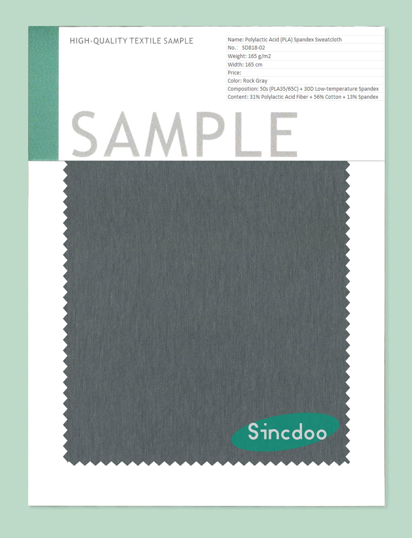 Polylactic Acid (PLA) Fiber and Mixed-fiber Blend Fabric Sample