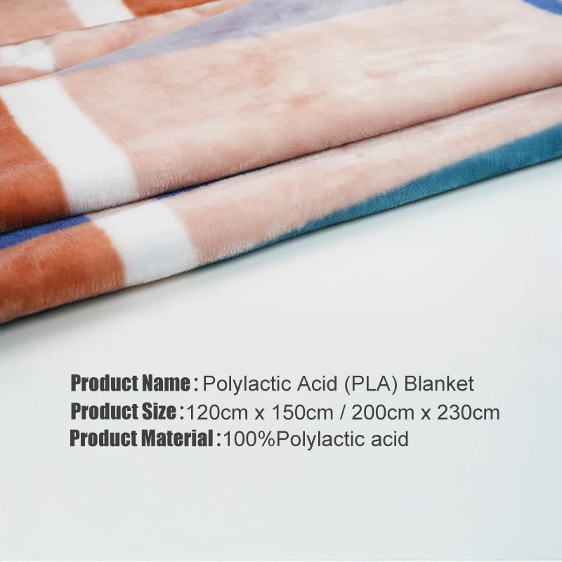 Sincdoo Polylactic Acid (PLA) blanket – 100% PLA material, available in 120x150cm and 200x230cm sizes.