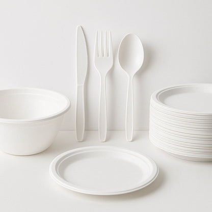Sincdoo PLA Disposable Cutlery Set – Biodegradable, Compostable & Plastic-Free