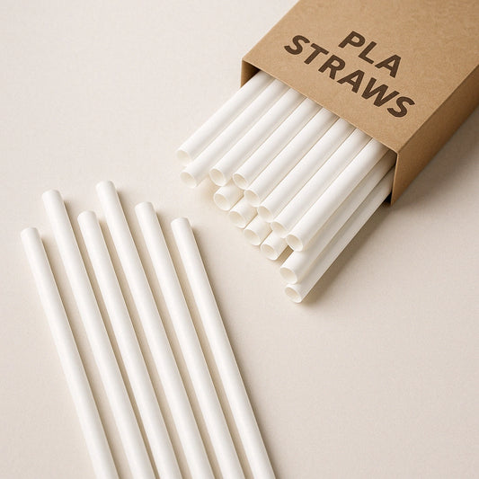 Sincdoo PLA hot and cold drink straw, made from biodegradable PLA material, suitable for both hot and cold beverages, and fully compostable after use.