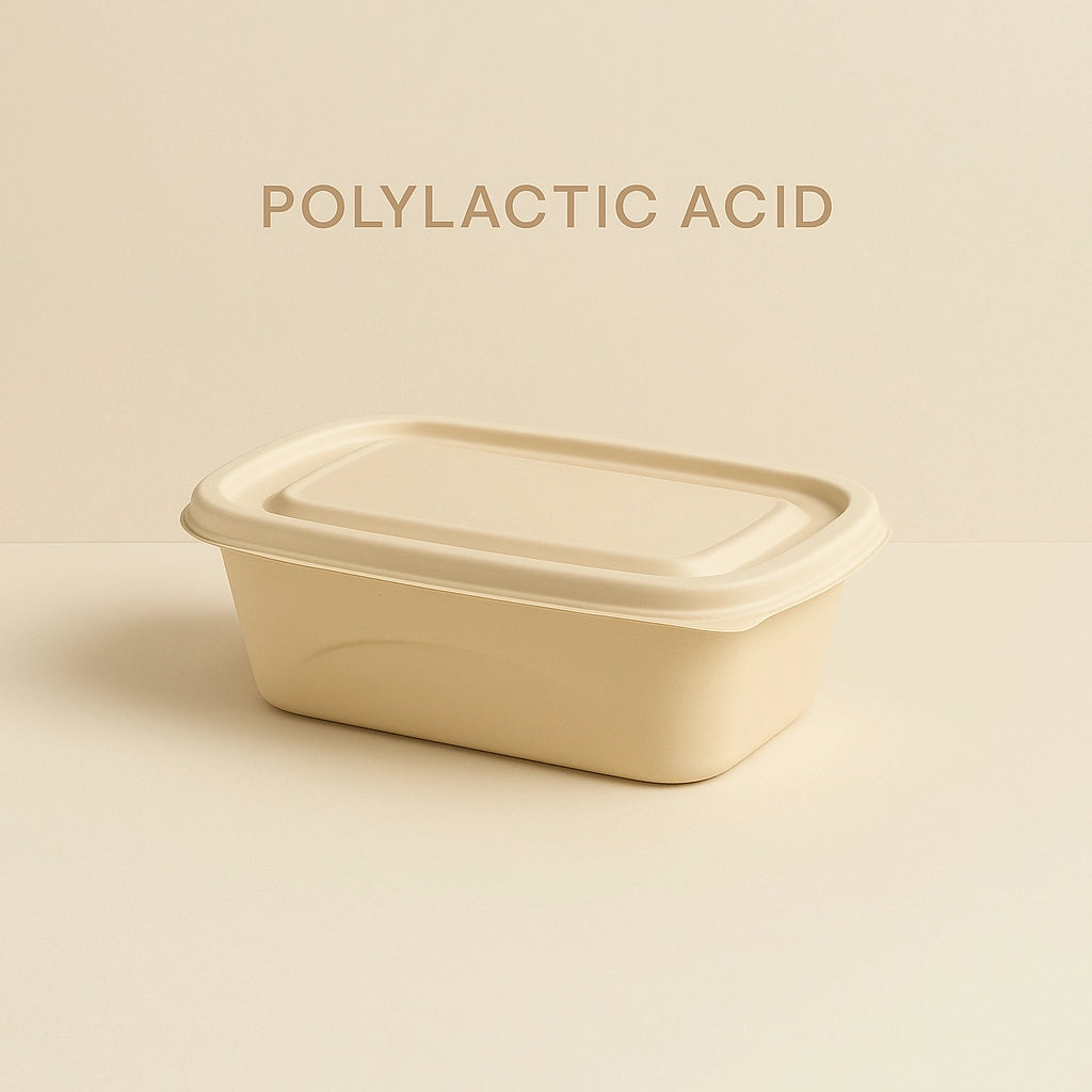 Sincdoo PLA rigid disposable food container, compostable and plastic-free, ideal for sustainable food service and B2B packaging.