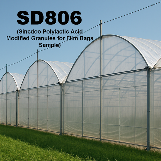 Sincdoo Biodegradable Modified Masterbatch for film bags, offering superior performance in eco-friendly packaging applications, with excellent printing, heat sealing, and film output rate
