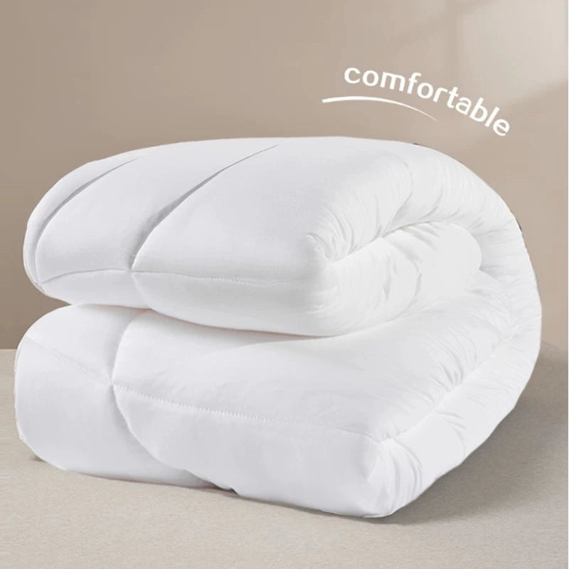 Sincdoo biodegradable PLA comforter, folded, showcasing its soft texture and eco-friendly design