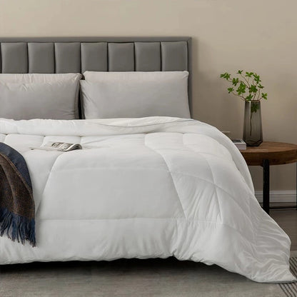 Sincdoo PLA comforter spread across a bed, enhancing bedroom décor with a sustainable, healthy touch