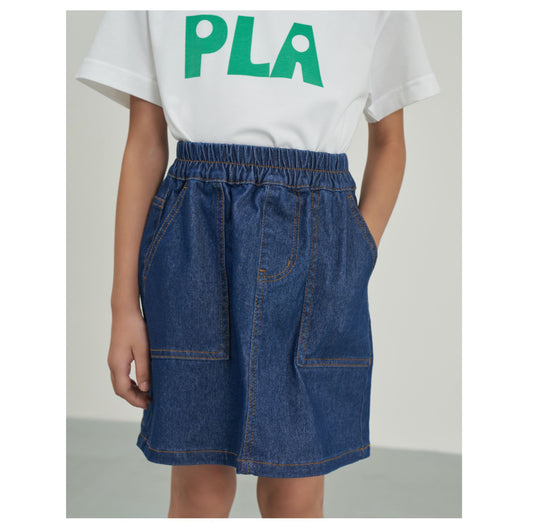 Children's Denim Skirt by Polylactic Acid (Corn Fiber)