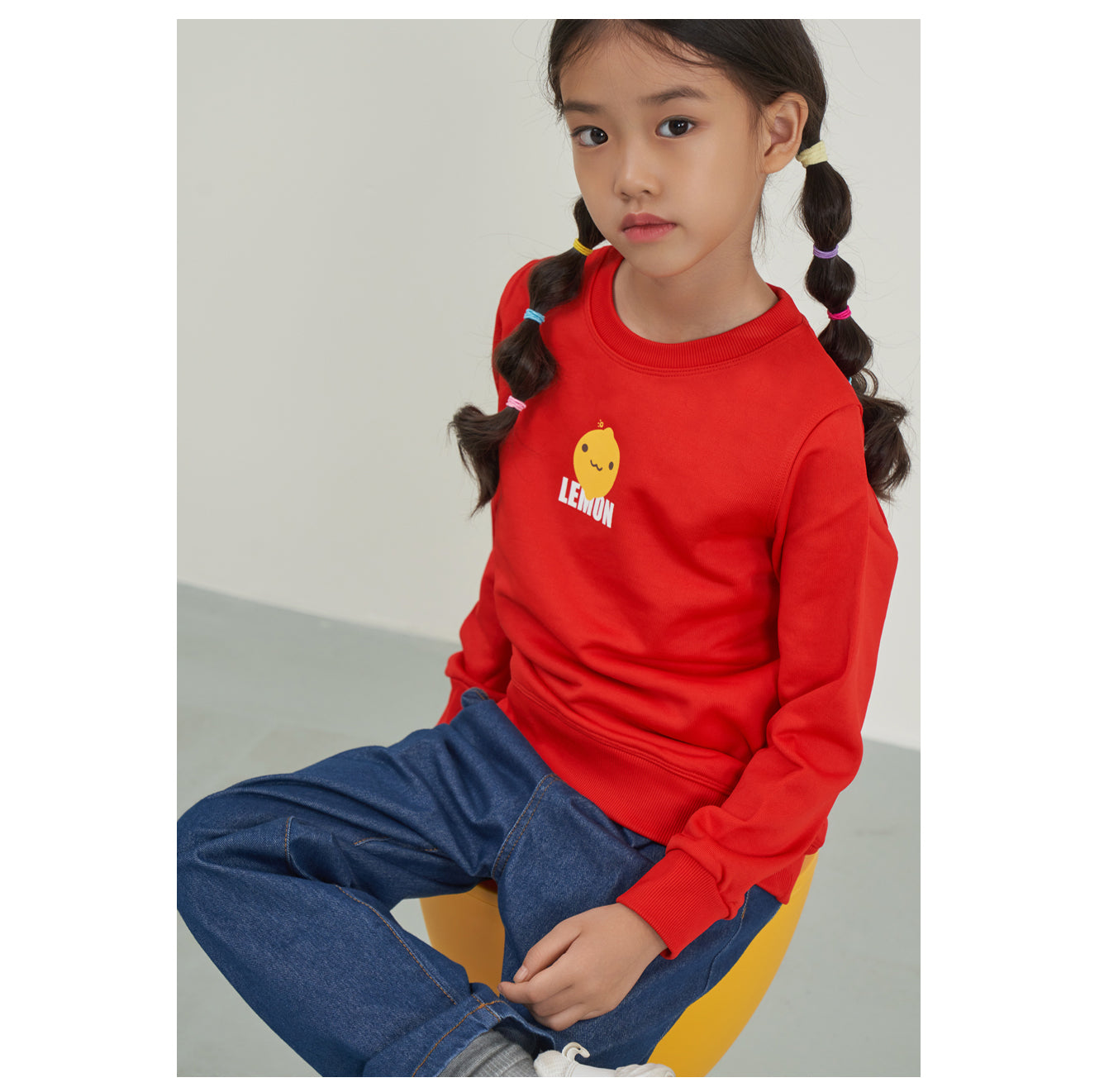 Round neck pullover children's long-sleeved men's and women's casual tops by polylactic acid (corn fiber)