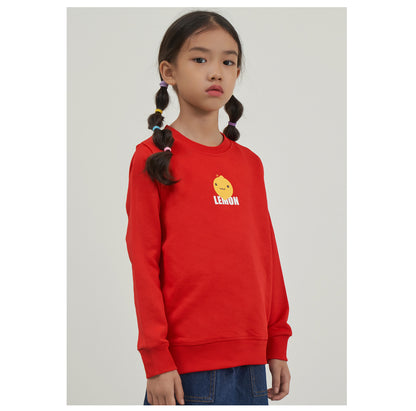 Round neck pullover children's long-sleeved men's and women's casual tops by polylactic acid (corn fiber)