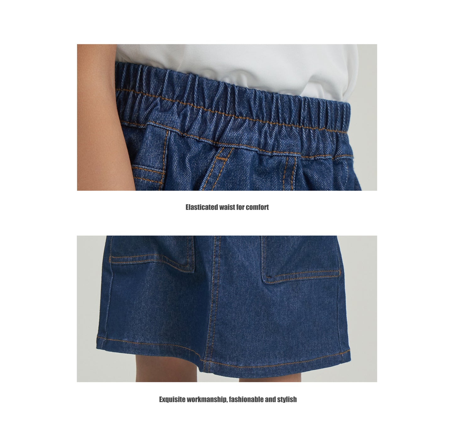 Kinder-Jeansrock aus Polymilchsäure (Maisfaser)