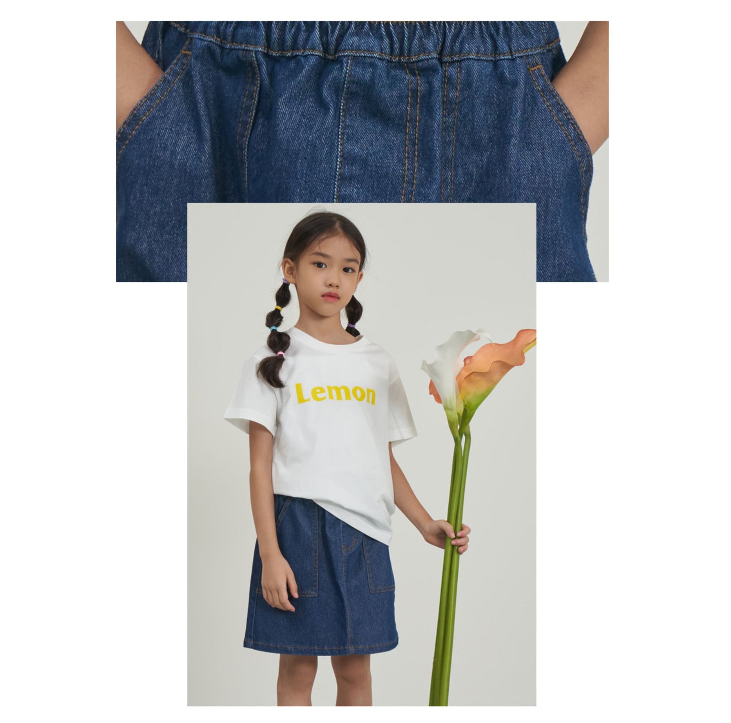 Kinder-Jeansrock aus Polymilchsäure (Maisfaser)