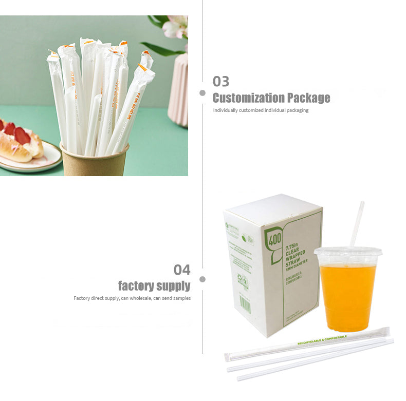 Compostable Disposable PLA Straw  (Sample)