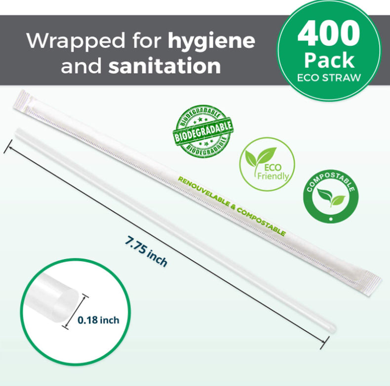 Compostable Disposable PLA Straw  (Sample)