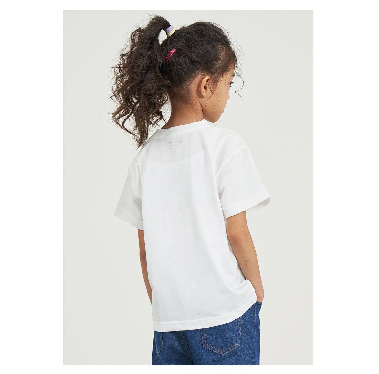 Children's round neck cartoon T-shirt by Polylactic acid (corn fiber)