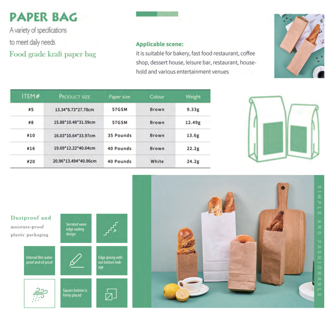 Compostable Disposable PLA Kraft paper (Sample)